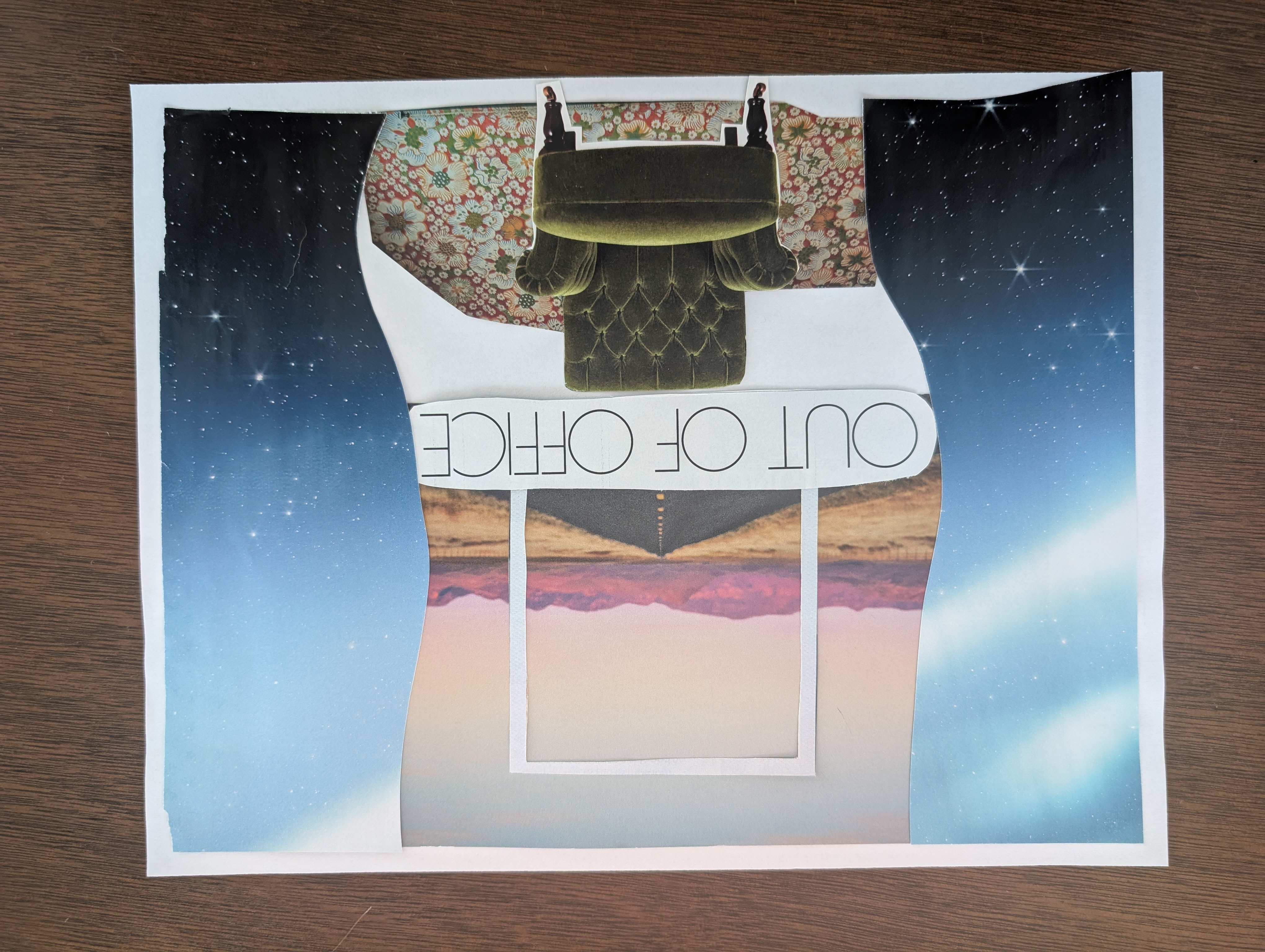 Collage art piece